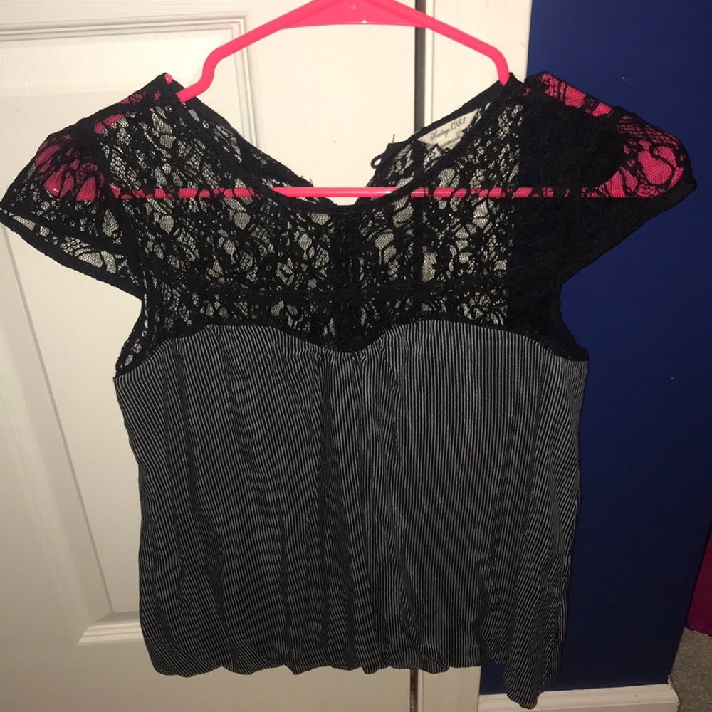 Black lace top